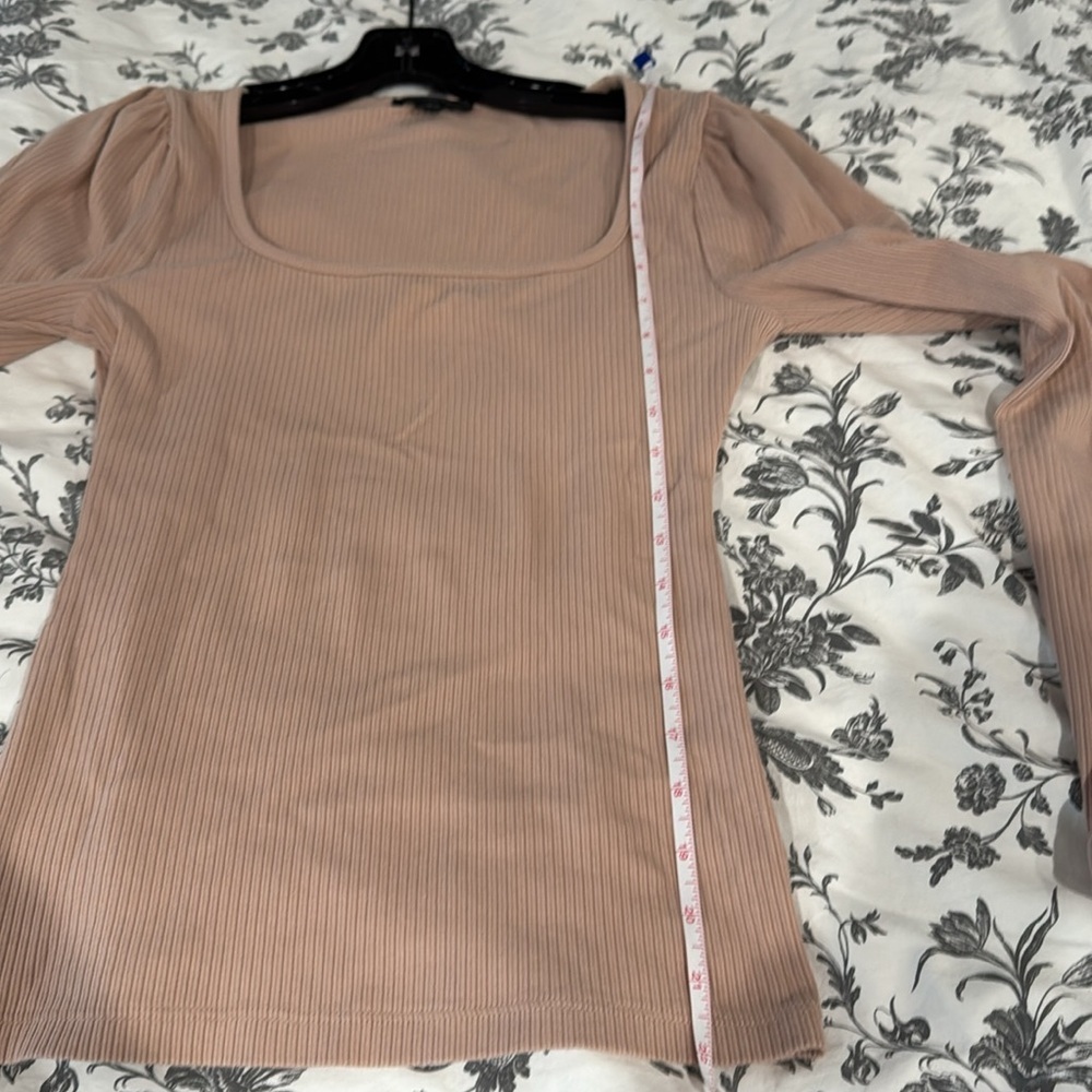 J. Crew Puff Shoulder Ribbed Top - Picture 5 of 5